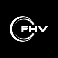 fhv lettre logo conception dans illustration. vecteur logo, calligraphie dessins pour logo, affiche, invitation, etc.