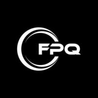fpq lettre logo conception dans illustration. vecteur logo, calligraphie dessins pour logo, affiche, invitation, etc.