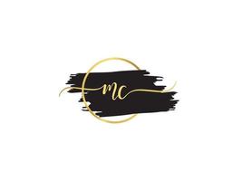 féminin mc logo icône, manuscrit mc Signature logo lettre vecteur