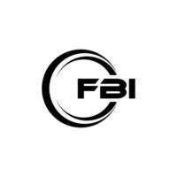 création de logo de lettre fbi en illustration. logo vectoriel, dessins de calligraphie pour logo, affiche, invitation, etc. vecteur