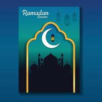 modèle de flyer ramadan kareem vecteur