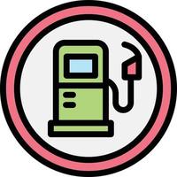 illustration de conception d'icône de vecteur de station d'essence