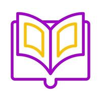 coran icône bicolore violet Jaune style Ramadan illustration vecteur élément et symbole parfait.
