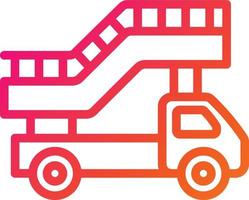 illustration de conception icône vecteur échelle camion