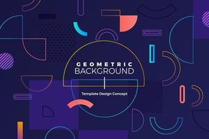 fond géométrique avec des couleurs vives et des compositions de formes dynamiques vecteur