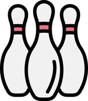 illustration de conception d'icône de vecteur de quilles de bowling