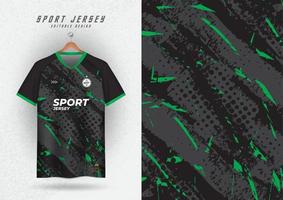 Contexte pour des sports Jersey, football Jersey, fonctionnement Jersey, courses Jersey, noir et vert modèle. vecteur