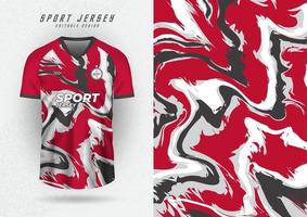 Contexte pour des sports Jersey, football Jersey, fonctionnement Jersey, courses Jersey, l'eau vague modèle dans rouge couleur. vecteur