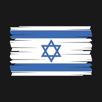 vecteur de brosse drapeau israël
