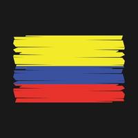 vecteur de brosse drapeau colombie