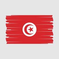 vecteur de brosse drapeau tunisie