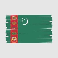 vecteur de brosse drapeau turkménistan