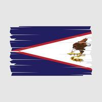 vecteur de brosse drapeau samoa américain