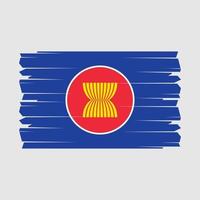 vecteur de brosse drapeau asean