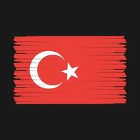 vecteur de brosse drapeau turquie