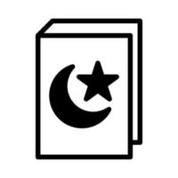 coran icône bichromie noir style Ramadan illustration vecteur élément et symbole parfait.