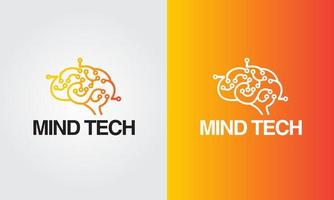 La technologie cerveau Créatif logo conception vecteur