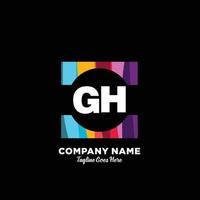 gh initiale logo avec coloré modèle vecteur. vecteur