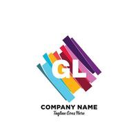 gl initiale logo avec coloré modèle vecteur. vecteur