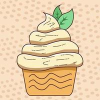 illustration plate de vecteur de crème glacée