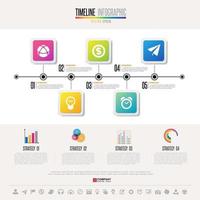 modèle de conception infographie chronologie vecteur