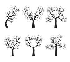 forme de noir arbre sans pour autant feuilles. vecteur contour illustration. plante dans jardin.