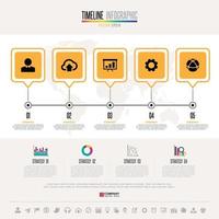 modèle de conception infographie chronologie vecteur