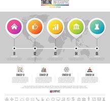 modèle de conception infographie chronologie vecteur