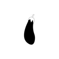 aubergine icône glyphe cool. aubergine icône illustration. aubergine noir Facile silhouette vecteur, légume symbole modèle pour graphique et la toile conception vecteur