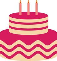 illustration de gâteau d'anniversaire vecteur
