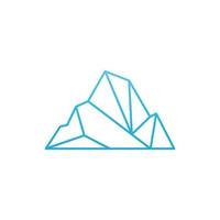 abstrait géométrique Arctique iceberg logo conception minimaliste vecteur illustration.