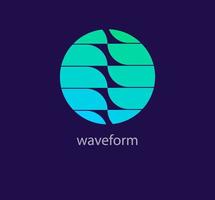 unique forme d'onde logo. moderne conception couleur. océan vague logo modèle. vecteur. vecteur