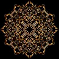 luxe mehndi henné dessin circulaire mandala modèle pour tatouage, décoration prime produit affiche ou peinture. décoratif ornement dans ethnique Oriental style. contour griffonnage main dessiner illustration vecteur