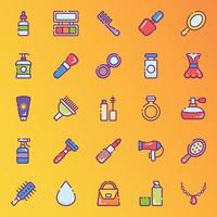 accessoires de beauté et de maquillage stickers vecteur