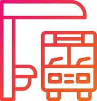 illustration de conception d'icône de vecteur d'arrêt de bus