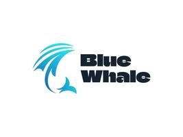 bleu baleine logo avec abstrait et Facile concept vecteur