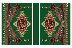 la conception de typographie de couverture de livre arabe classique est créée avec un bel ornement islamique vecteur