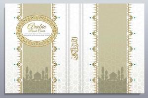 arabe islamique livre couverture conception vecteur