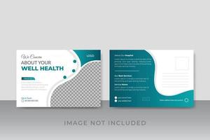 professionnel médical soins de santé carte postale conception modèle vecteur