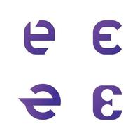 e logo conception et modèle vecteur