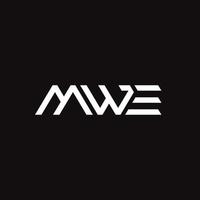 vecteur lettre mwe logo conception concept logo