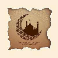 magnifique Ramadan kareem islamique traditionnel Festival Contexte vecteur