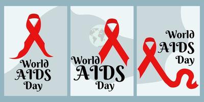 monde sida jour, ensemble de verticale affiche, bannière ou brochure sur médical les sujets vecteur