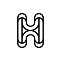 lettre h monogramme affaires ligne Facile logo vecteur