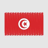 drapeau tunisien illustration vectorielle vecteur