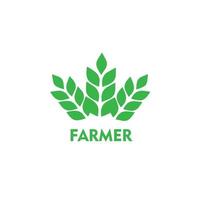 agriculteur logo vecteur illustration modèle
