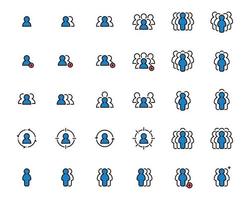 icônes de personnes, vecteur d'équipe de groupe de travail personne, gens d'affaires