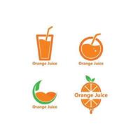modèle de vecteur d'icône de logo de jus d'orange