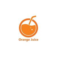 modèle de vecteur d'icône de logo de jus d'orange