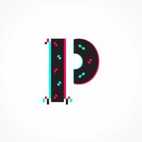 abstrait pépin effet entreprise identité lettre p logo conception vecteur
